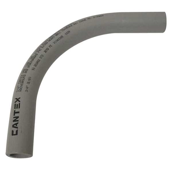 Cantex Conduit Fitting 90 Deg Elbow, 3/4 in, Glue, PVC, PVC Coated - 5121054
