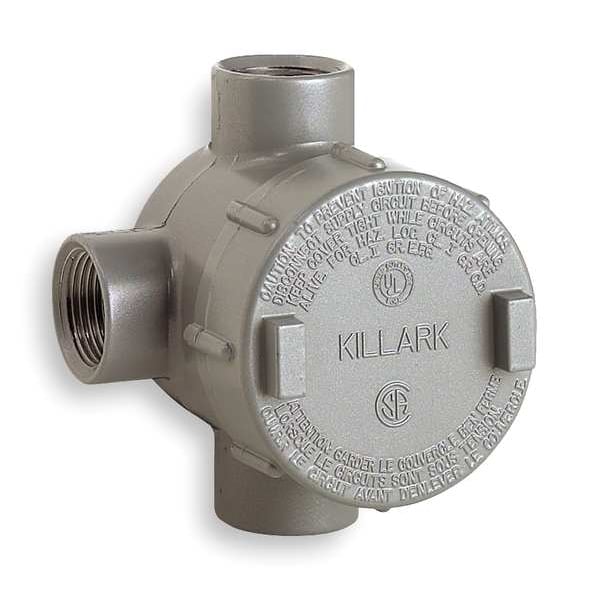 Hubbell Killark Conduit Outlet Body, T, 1/2 In. - GECTT-1M