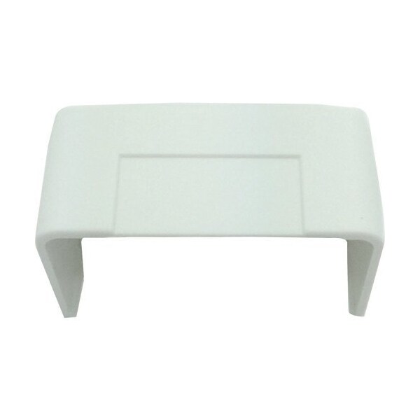 W Box End Cap Raceway, ECW4 Series, 3/4 in W, 1-1/4 in L, White - 0E-125ECW4