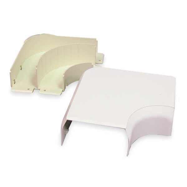 Legrand 90 Deg Flat Elbow Raceway, 40N2 Series, 1 Channel, 4 in W, 2 in H, 6.625 in L, White - 40N2F11WH