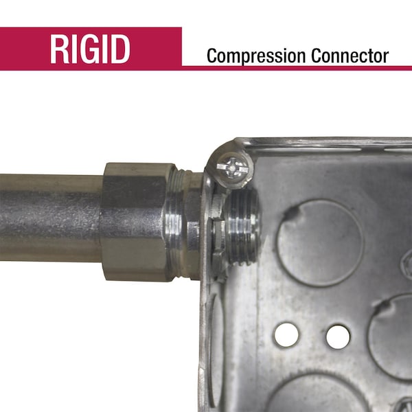 Gampak Sigma Engineered Solutions ProConnex 3/4 in. D Zinc-Plated Steel Compression Connector For Rigid/IMC - 49051