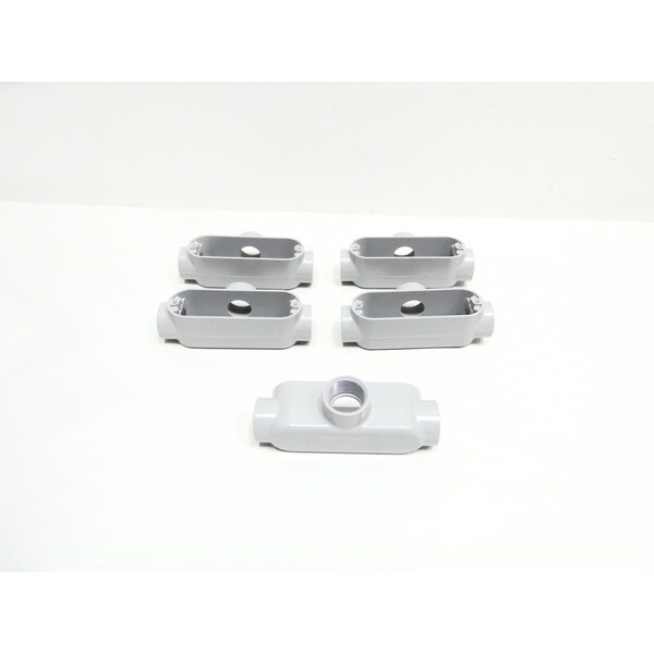 Crouse Hinds SET OF 5 ALUMINUM 1IN CONDUIT OUTLET BODIES AND BOX - T35