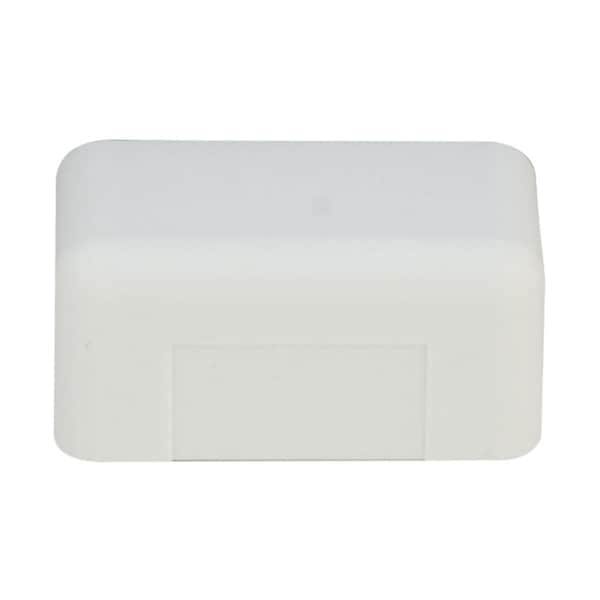 Cable Wholesale End Cap Raceway, 31R2 Series, 1-1/4 in W, White - 31R2-005WH