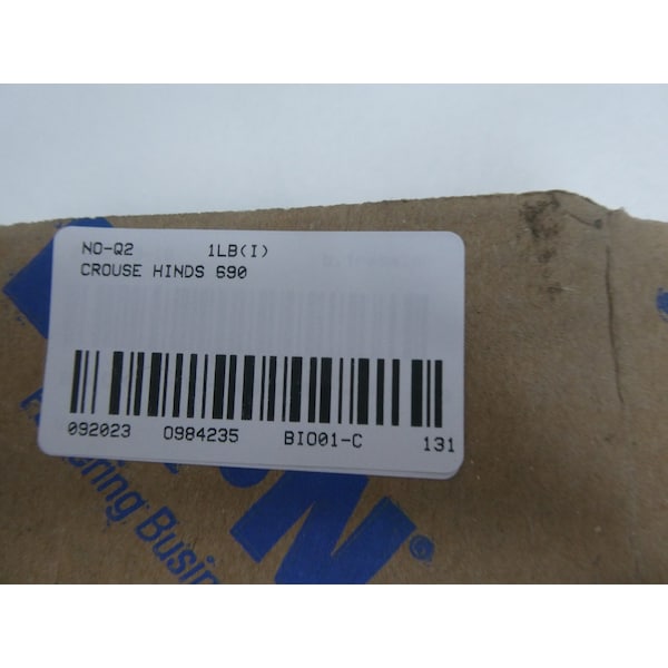 Crouse Hinds ALUMINUM BLANK COVER 2IN CONDUIT PARTS AND ACCESSORY, 5PK - 690