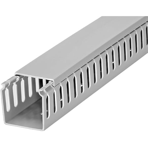 Kable Kontrol Open Slot Wire Duct 2'' W x 4'' H x 6.5' L, PVC, UL Listed, Gray - PFOS2X4S
