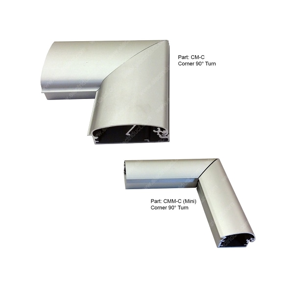 Electriduct Aluminum Cord Management / Raceway 90 deg. Corner Piece - CM-C