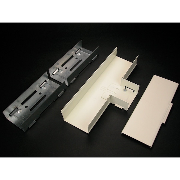Legrand Tee Raceway, 3000 Series, 1 Channel, 4-1/2 in W, 1.47 in H, 10-1/4 in L, Ivory - V3015E