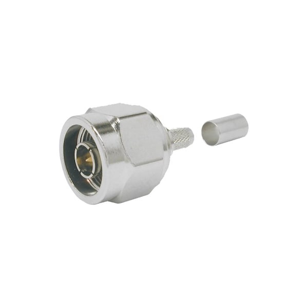 Times Microwave Systems TYPE-N MALE STRGHT PLUG 50 OHMCRIMP SLEEVE LOCKING RING NOBRD TRIM FOR - TC-240-NMH-X
