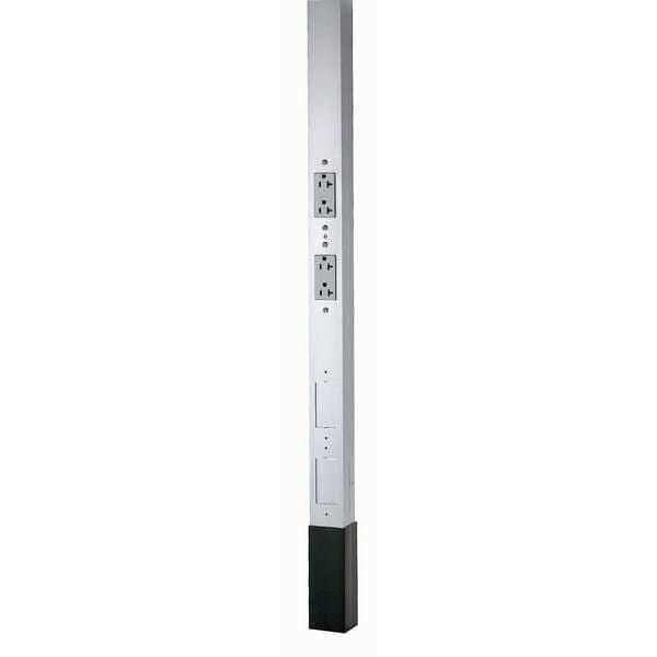 Hubbell Wiring Device-Kellems Alum Service Pole, Gray, 10 ft. 2"L, 2.13"W - HBLPP10AAL