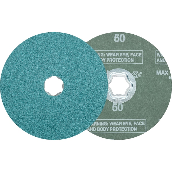 Disco de fibra Pferd COMBICLICK®, 5" de diámetro - Alúmina de circonio Z, 50 granos - 40139
