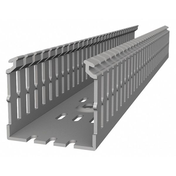 Abb Wiring Duct, Narrow Slot Wall, Gray, 6 ft.L - TYD4X4NPG6