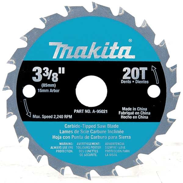 Makita 3-3/8" 20T Carbide-Tipped Saw Blade - A-95021