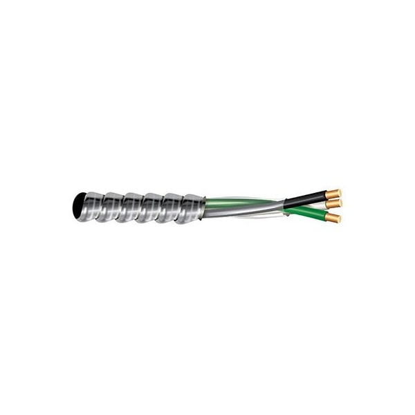 Southwire Flexible Metallic Conduit, 50 ft, Aluminum, Unfinished, Green - 68580022