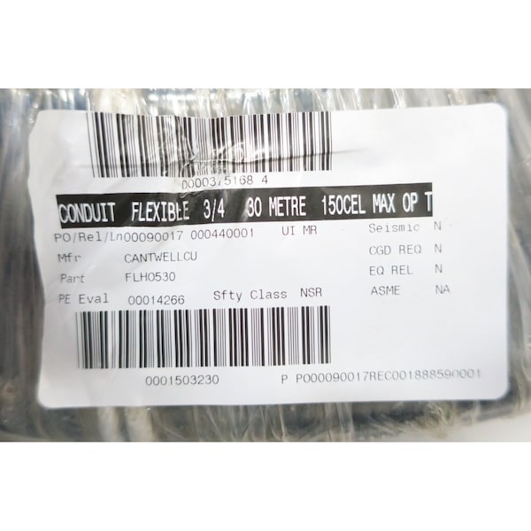 Kopex Liquid-Tight Metal Conduit, 3/4 in Trade Size, No Jacket - LT-H FLH0530