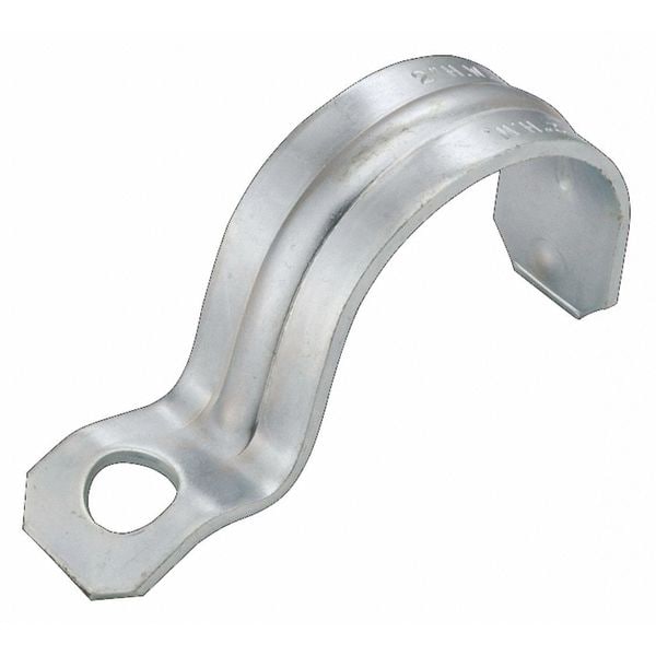 Raco One Hole Strap, Conduit; EMT Use, 3 in, Steel, Zinc Plated - 1339
