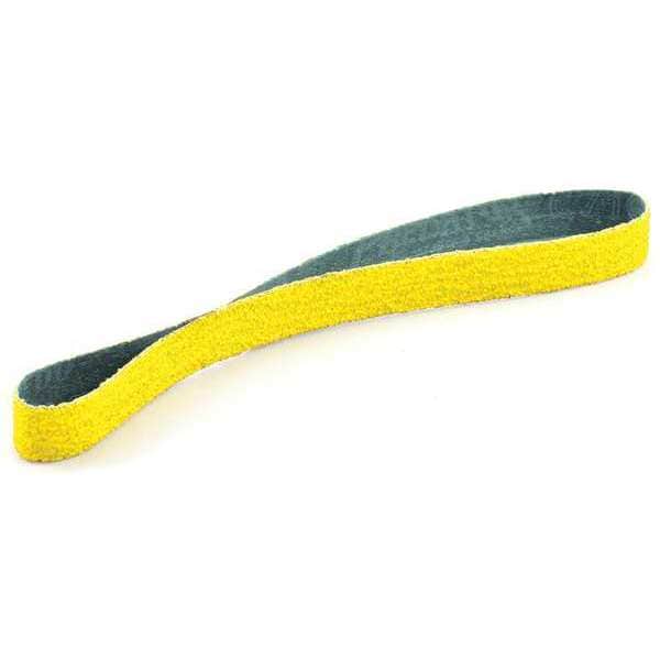 Cinturón abrasivo Arc, recubierto, 3/8" W, 13" L, 80 granos, No Aplicable, Cerámico, Predator, Amarillo - 71-003013006