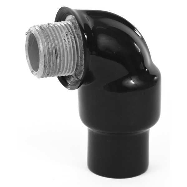 Calbond RMC 90 Deg Elbow, 1/2 in, Threaded, Malleable Iron, PVC Coated, Black - PV0500EL196