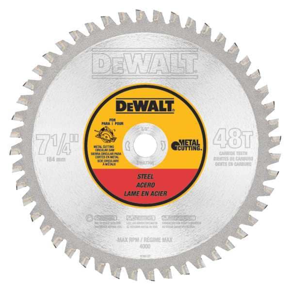 Dewalt 7-1/4" 48T Ferrous Metal Cutting 5/8" Arbor - DWA7766
