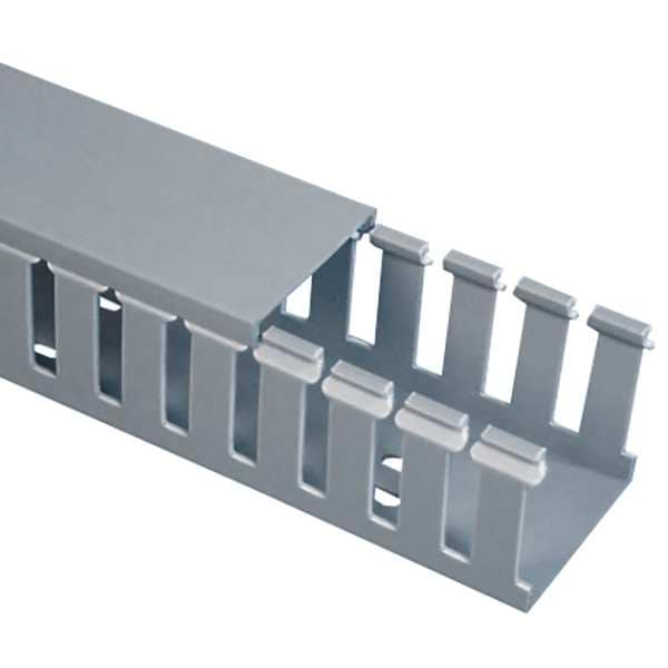 Panduit Wire Duct, Wide Slot, Gray, 1.26 W x 4 D - G1X4LG6-A