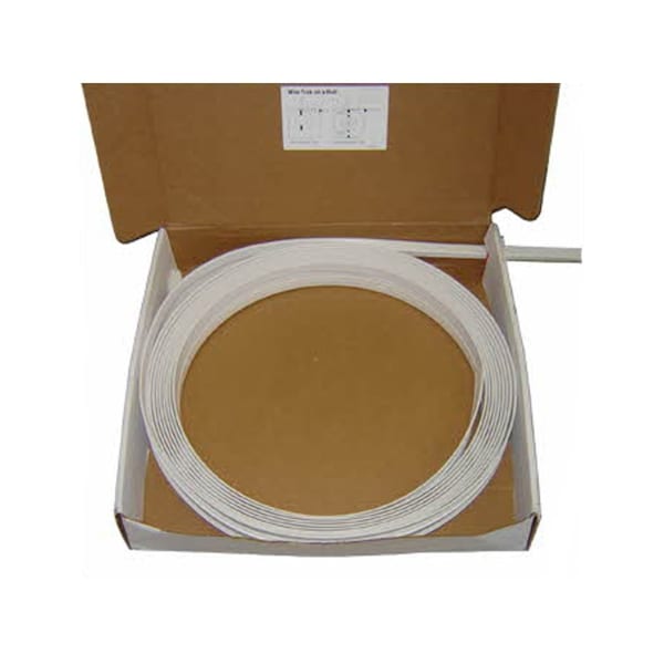 Wire Trak Cover Plate Raceway, 500 Series, 1 in W, 1/2 in H, 100 ft L, White - WT500-100