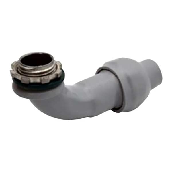 Bridgeport Fittings MC Grounding Connector, 1/2 in, Snap-In, Zinc Alloy, Plain, Gray - 895-DC2C