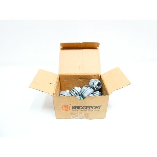 Bridgeport Fittings Conduit Fitting Connector, 3/4 in, Liquid-Tight, Die Cast Zinc, Smooth - 431-LT2