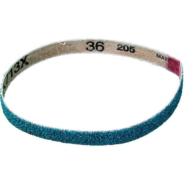 Cinturón cubierto Pferd, Zirc, 1/2"x12", 36 grano, Cubierto, 1/2" A, 12" L, 36 grano, Alúmina de circonio - 49712