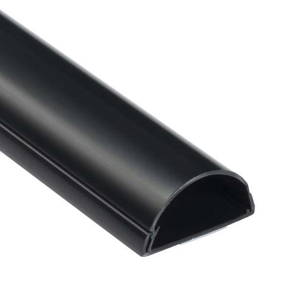 D-Line Cover Plate Raceway, Maxi Series, 1 Channel, 2 in W, 1 in H, 5 ft L, Black - US/5FT5025B/GR