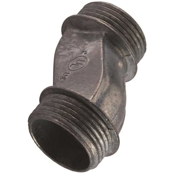 Halex Conduit Fitting Offset Nipple, 1-1/2 in, Die Cast Zinc - 04015