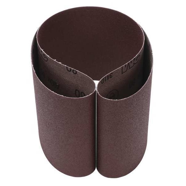 Cinturón de lija 3M, recubierto, 6 pulgadas de ancho, 60 pulgadas de largo, grano 80, No aplicable, Óxido de aluminio, 341D, Café - 7000118800