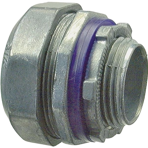 Halex Conduit Fitting Connector, 3/4 in, Liquid-Tight, Die Cast Zinc, PVC Coated - 16207B