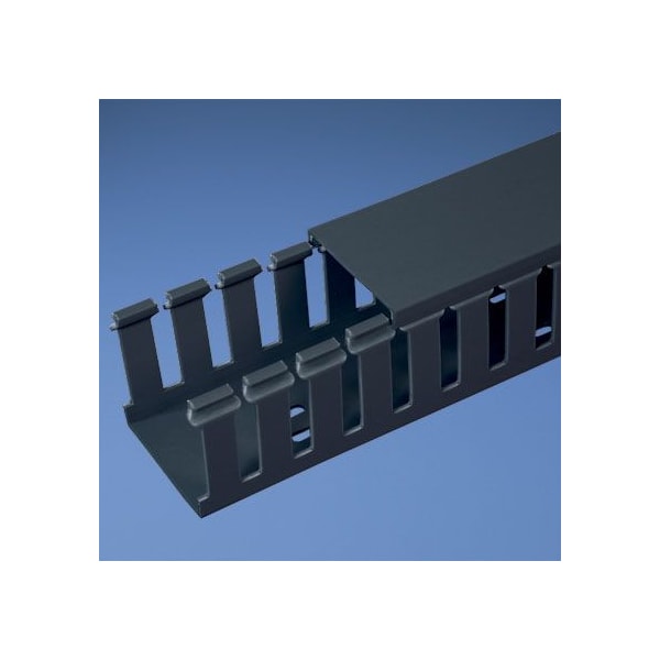 Panduit Base Wiring Duct, Type G, Wide Slot, Black, 1" x 3" x 1' (6-Pack) - G1X3BL6