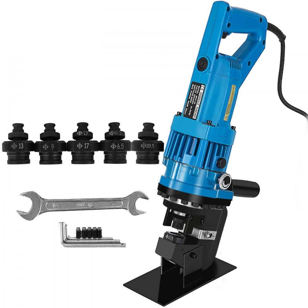 VEVOR Hydraulic Hole Puncher Cutting Thick 1/4",Electric Hydraulic Hole Punching Tool w/ 5-Dies Set,Hydraulic Metal Hole Puncher w/Manual Oil Return Switch, Hydraulic Hole Punch Machine 900W - KKJDDYYCKJ0000001V1