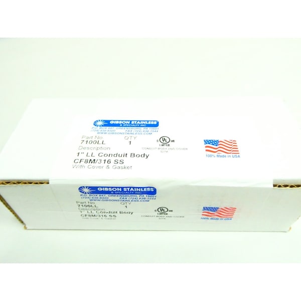 Gibson BODY STAINLESS LL 1IN CONDUIT OUTLET BODIES AND BOX - 7100LL