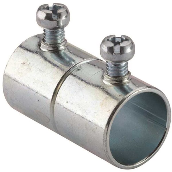 Halex EMT Coupling, 3/4 in, Set Screw, Steel, PVC Coated - 26282