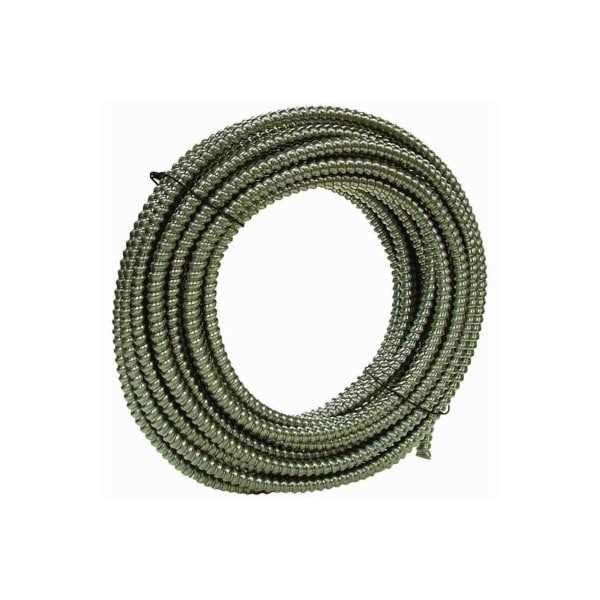 Southwire Flexible Metallic Conduit, 3/8 in Trade Size, 100 ft, Aluminum, Unfinished, Red - 55082003