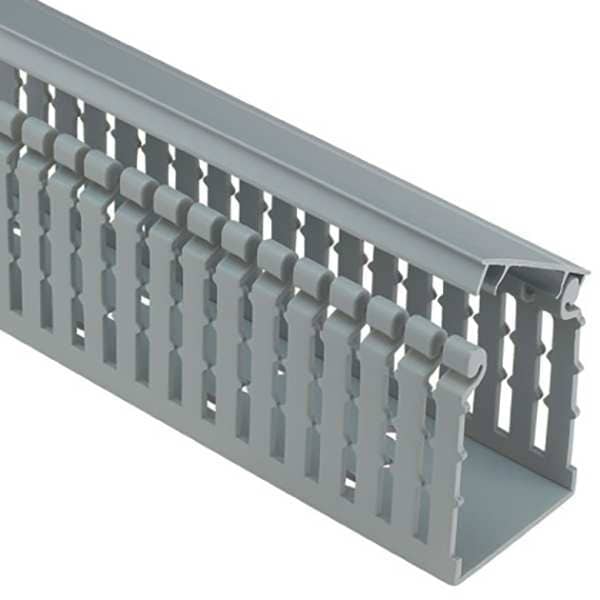 Panduit WiringDuct, Narrow, 1.75x1.98In, 6Ft, Gray - HN1.5X2LG6