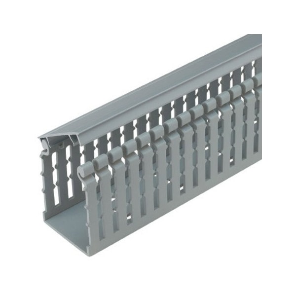 Panduit WiringDuct, Narrow, 1.75x1.98In, 6Ft, Gray - HN1.5X2LG6
