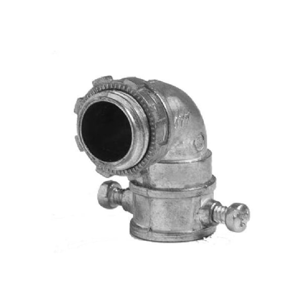 Halex EMT Connector, 1/2 in, Set Screw; Threaded, Die Cast Zinc - 90271