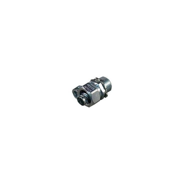 Appleton Electric Connectors, 10PK, 3/4'', Zinc Electroplated/Chromate/Epoxy Powder Coated, Malleable Iron, Plain Thr - ST-9075