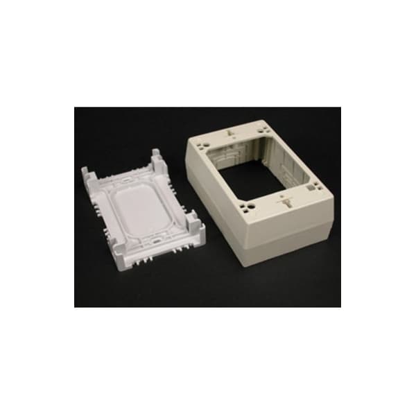 Legrand Cover Plate Raceway, PN03, PN05, PN10 Series, 2 Channel, 3 in W, 1-3/4 in H, 4-3/4 in L, Ivory - PSB1V