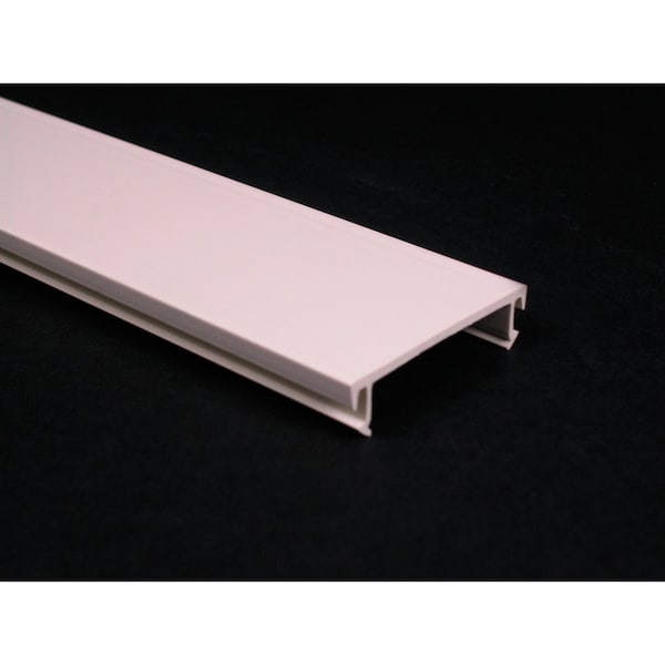 Legrand Cover, CableSmart 40N2 Series, 2 Channel, 2 3/16 in W, 1/2 in H, 96 in L, White - 40N2C08WH