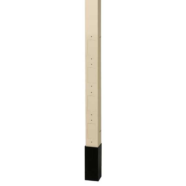 Hubbell Wiring Device-Kellems Alum Srvice Pole, Ivory, 10 ft. 2"L, 2.13"W - HBLPPOAI