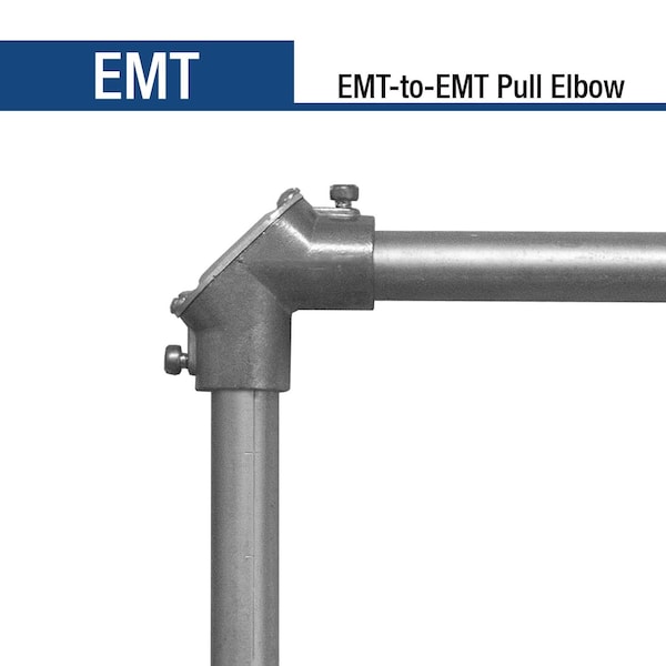 Gampak EMT Elbow, Set Screw, Die Cast Zinc, Red - 49562