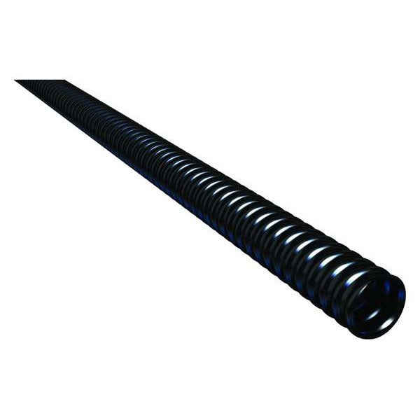 Allied Tube & Conduit Liquid-Tight Flex Plastic Conduit, 1/2 in Trade Size, 100 ft, 1 in Bend, PVC, Black - 160-016