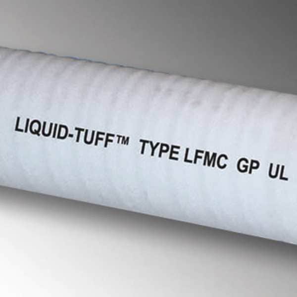 Allied Tube & Conduit Liquid-Tight Flex Metal Conduit, 1/2 in Trade Size, 50 ft, 3 in Bend, Steel, Gray - 6202-24-00