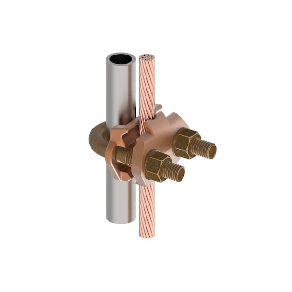 Burndy Pipe Ground Clamp, 1/0AWG, 2.88In - GAR6429