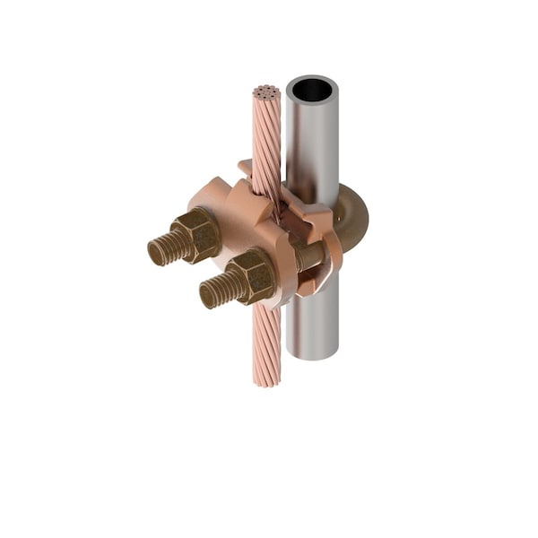 Burndy Pipe Ground Clamp, 1/0AWG, 2.88In - GAR6429