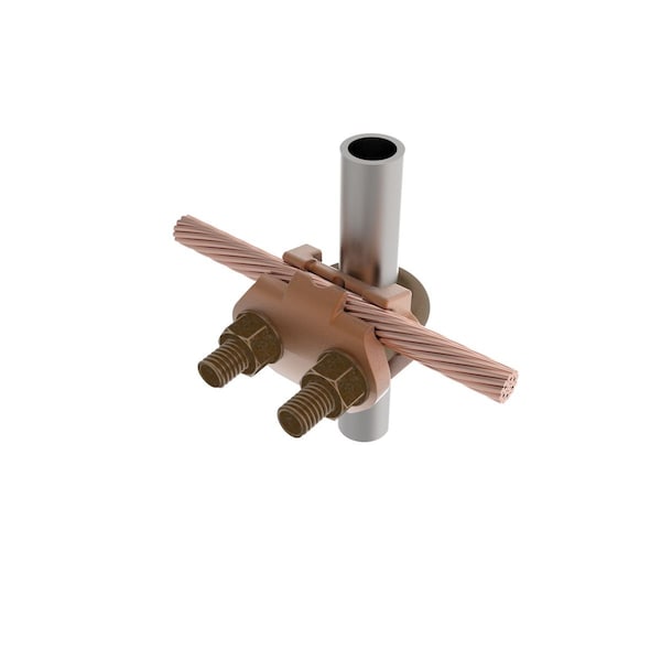 Burndy Pipe Ground Clamp, 1/0AWG, 2.88In - GAR6429