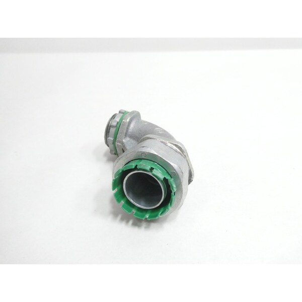 Bridgeport Fittings Conduit Fitting Connector, 1 in, Liquid-Tight, Die Cast Zinc, Electro Zinc Plated - 472-LT2